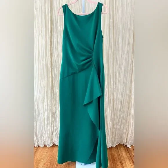 eliza j hunter green dress Eliza J Dress Size 6 Dark Hunter Green Cut Out Shoulders